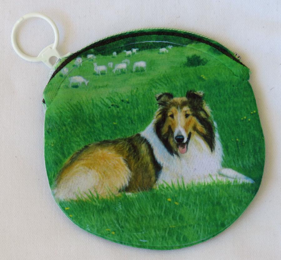 Collie 1 side 1 coin purse